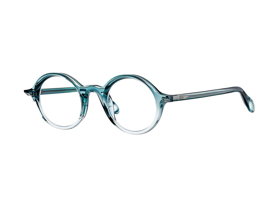 Theo Pine Grey/Blue Sunrise 009 Translucent Round Sunglasses