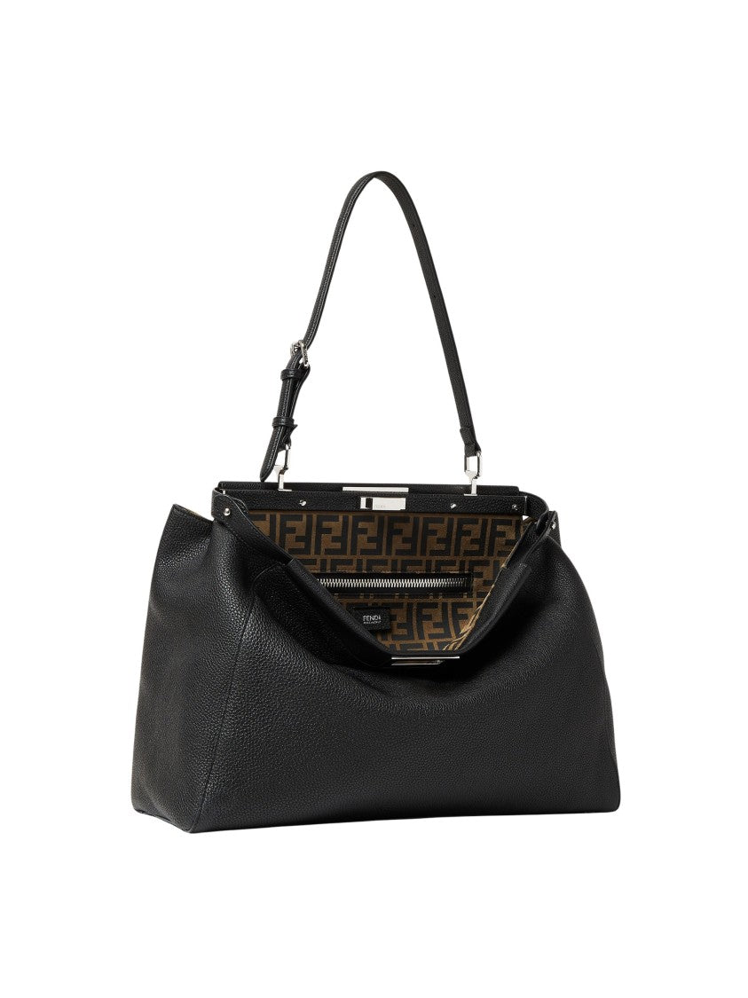 Fendi My Peekaboo Fluidly Structured Calf Leather Shoulder Bag