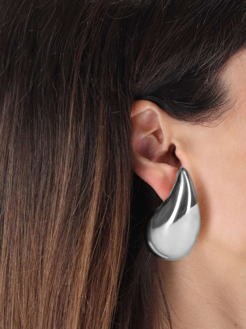 Bottega Veneta Large "Drop" Earrings – Silver