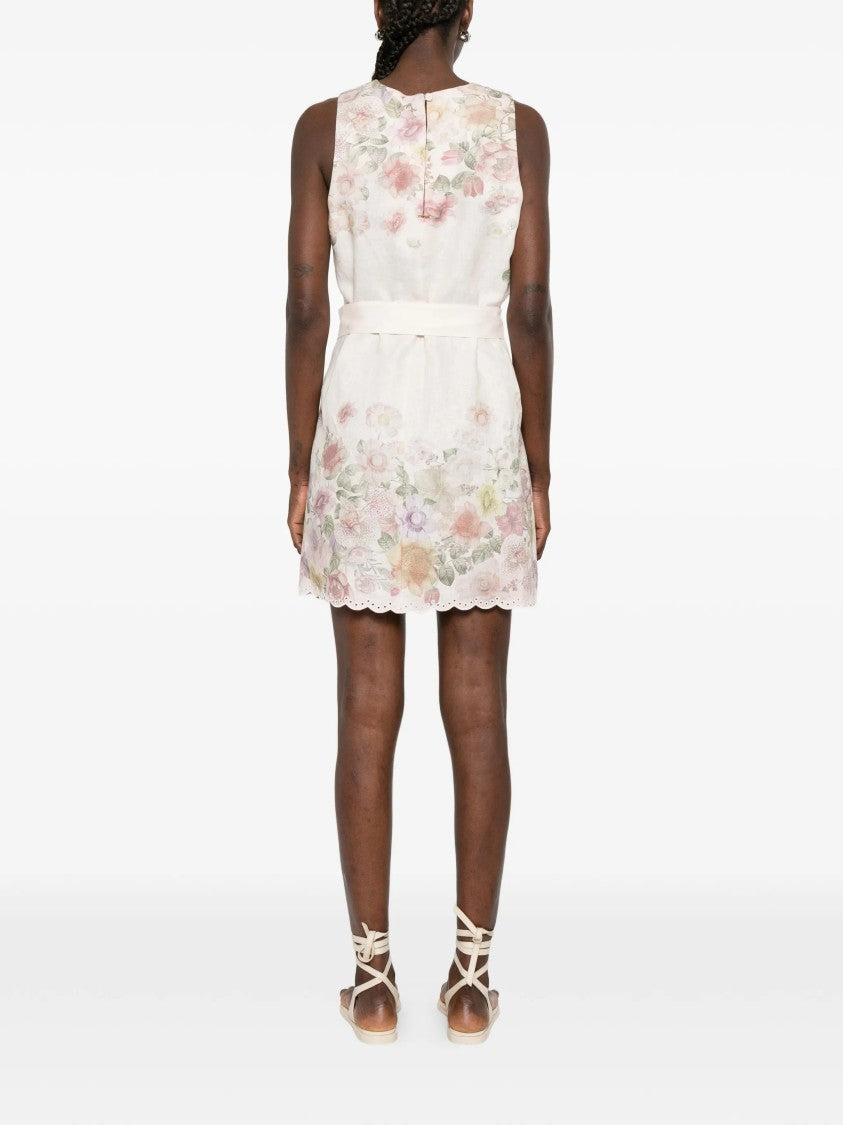Twin-Set Abito Sleeveless Floral Print Mini Dress