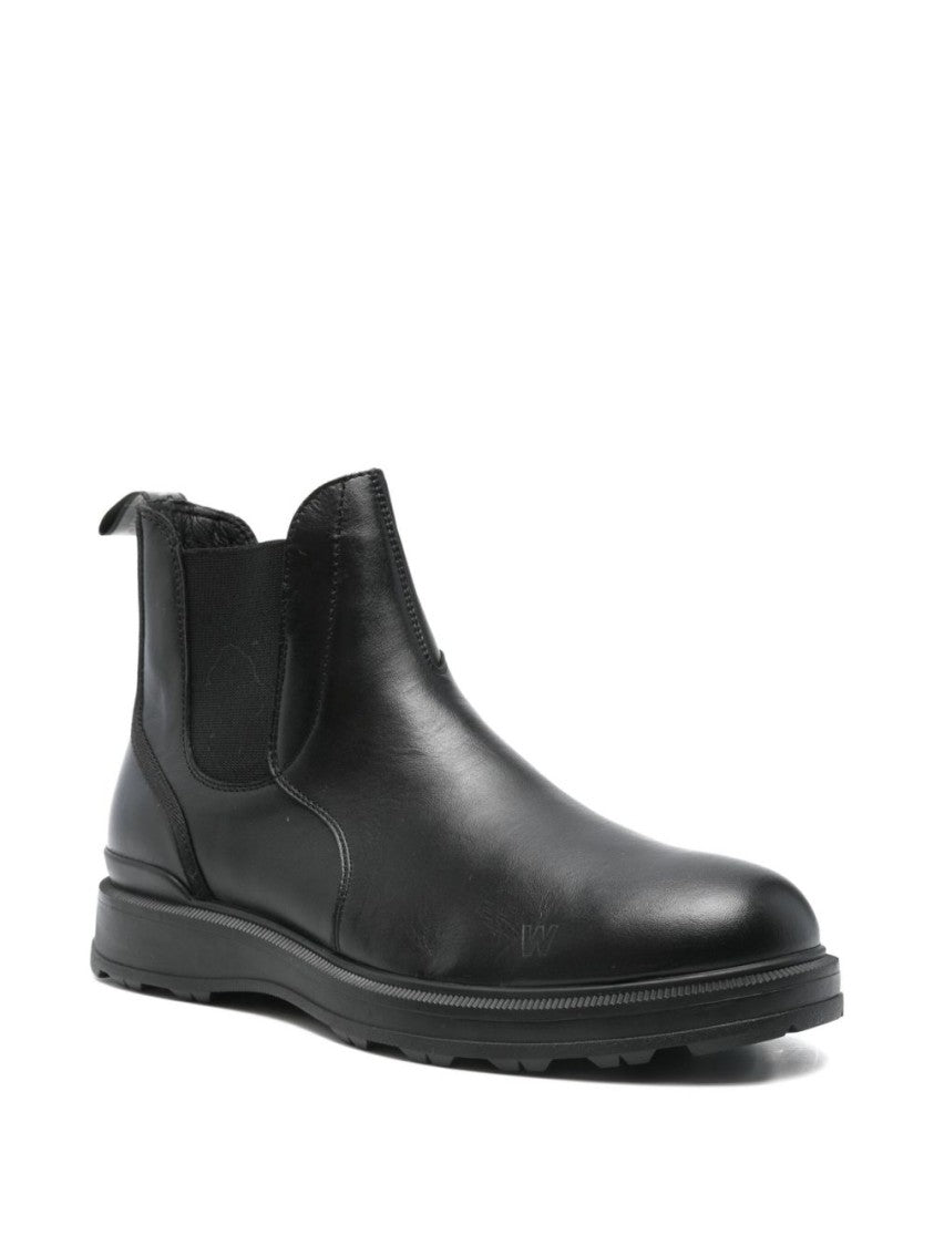 Woolrich Leather Boots With Elastic Sides