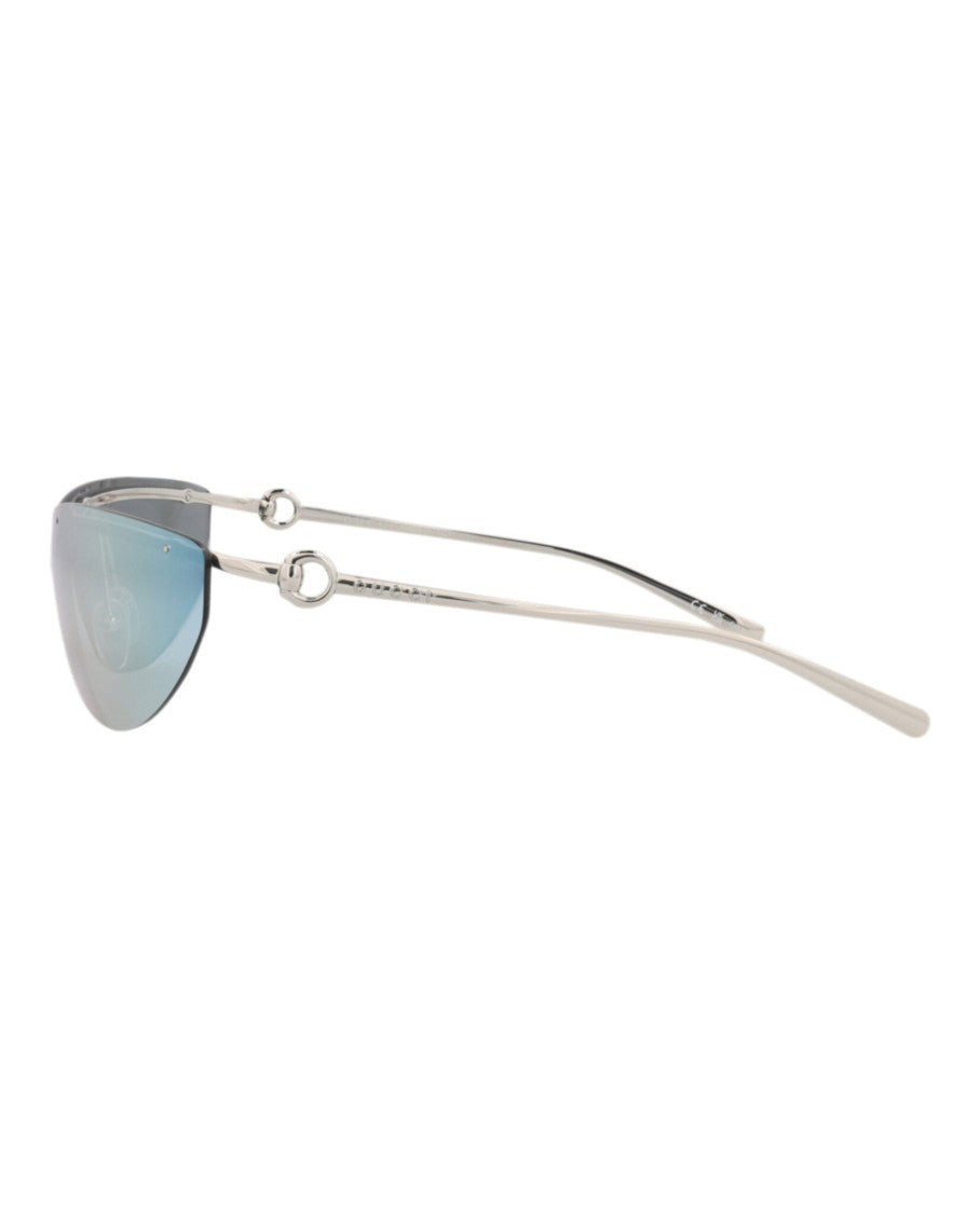 Gucci Shield-Frame Metal Sunglasses