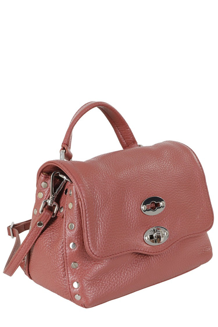 Zanellato Red Postina Daily Baby Miniature Twist Leather Shoulder Bag