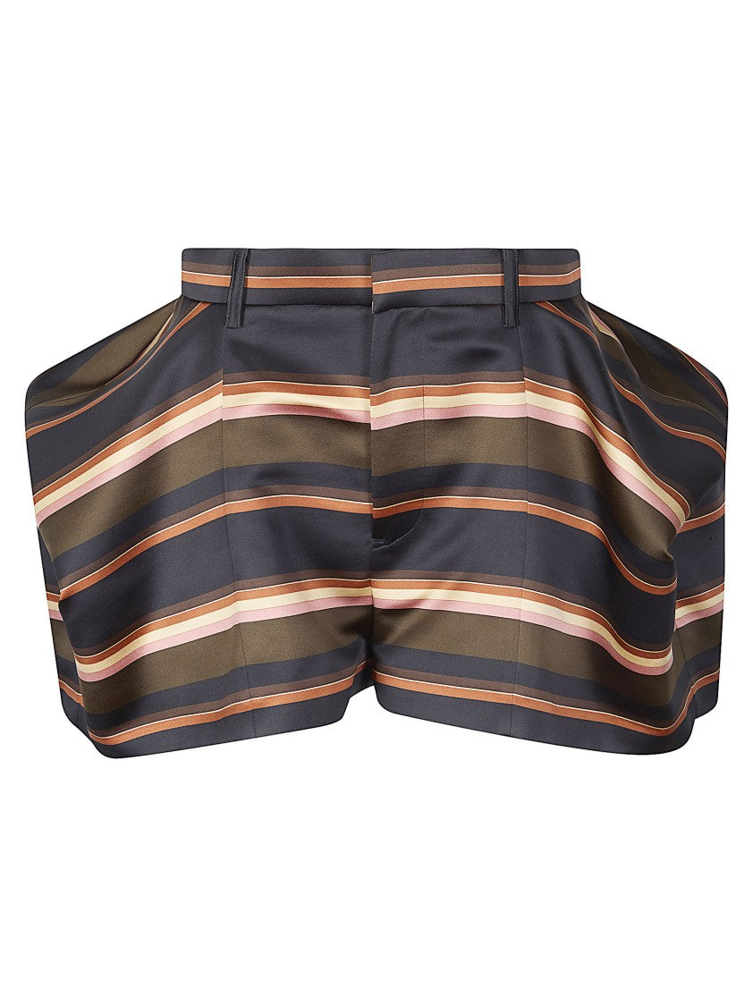 Sacai Multicolor Horizontal Stripe Shorts
