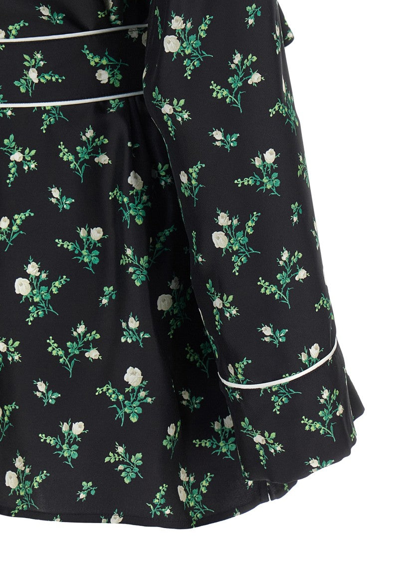 Dolce & Gabbana Roselline And Mughetti Floral Print Silk Twill Shirt