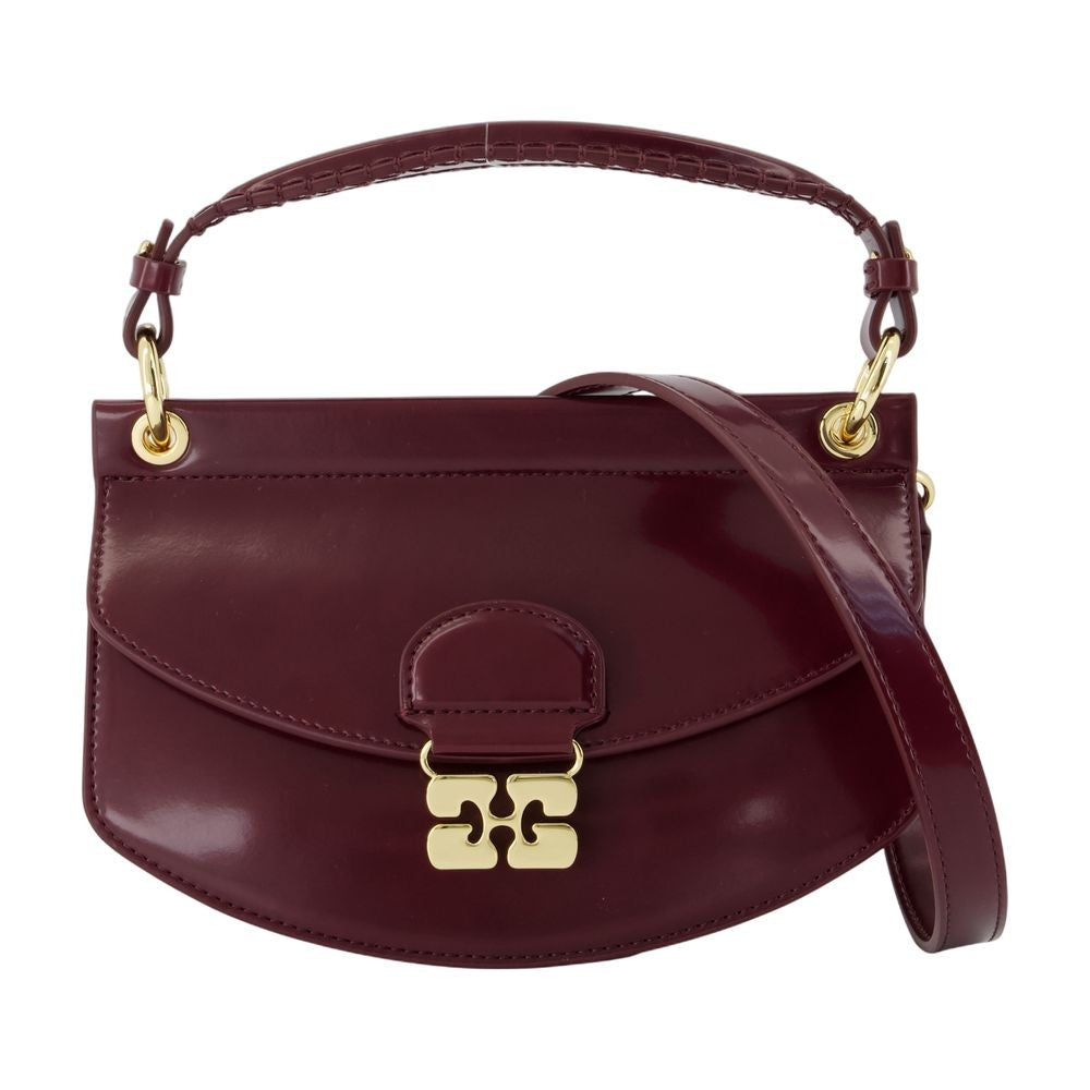 Ganni Apo G Bag Mini Crossbody - Synthetic - Burgundy