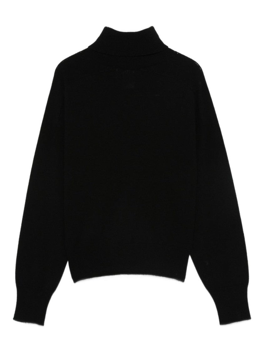 Vanisé High Neck Black Knit Sweater