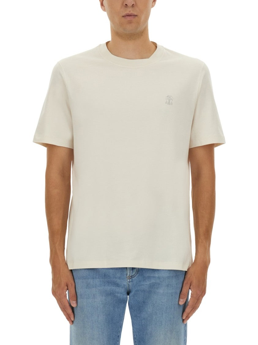Brunello Cucinelli Relaxed-Fit T-Shirt With Subtle Logo On Chest