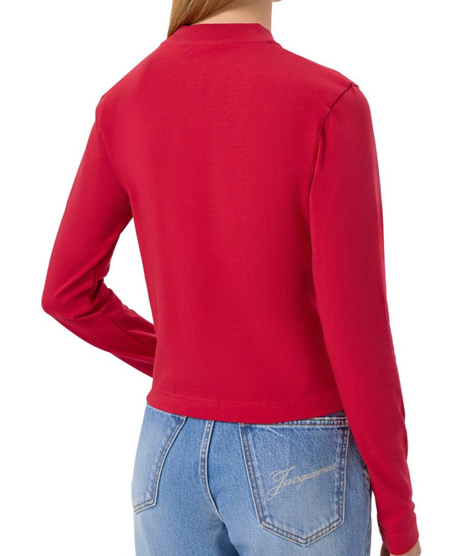 Jacquemus Fitted Long Sleeve Top With Minimalist Design