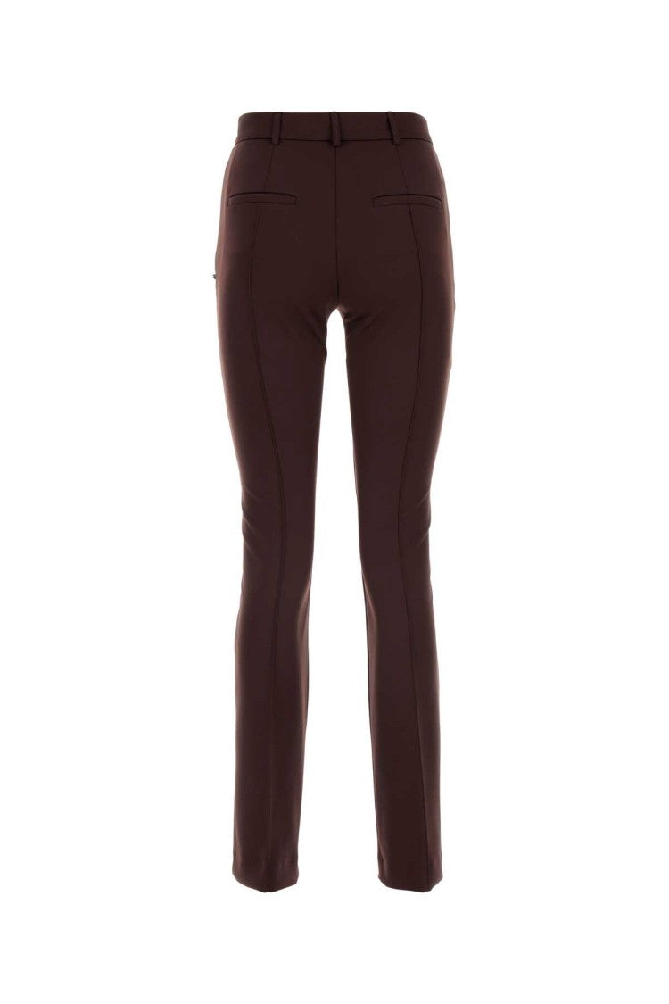Sportmax Chocolate Stretch Nylon Skinny Ricetta Pant