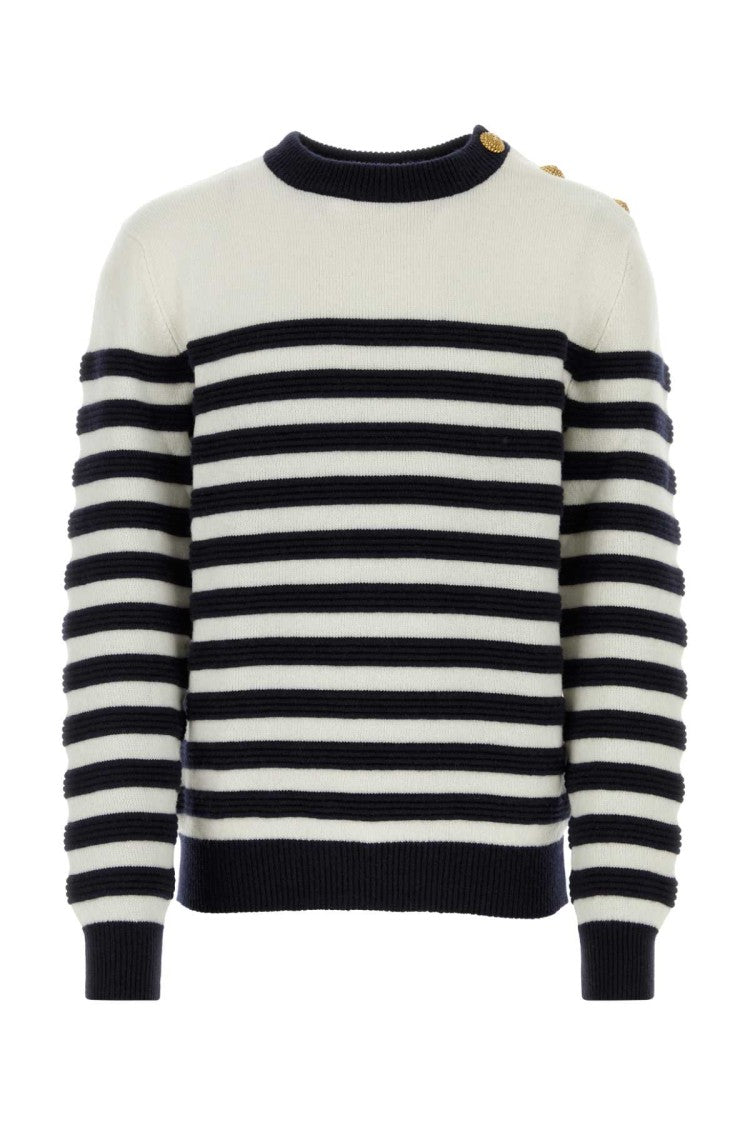 Balmain Embroidered Cashmere Sweater