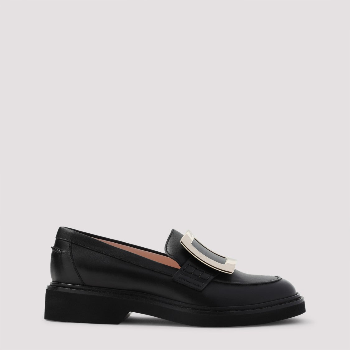 Roger Vivier Leather Loafers With Decorative Buckle