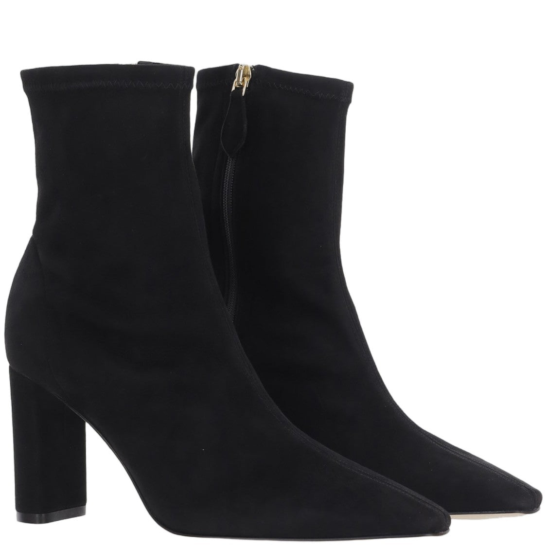 Arteana Pointed Toe Suede Ankle Boots With Side Zipper Closure