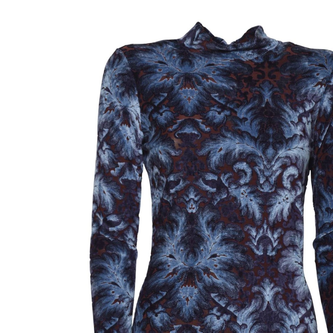 Etro Fitted Midi Dress With Abstract Floral Pattern