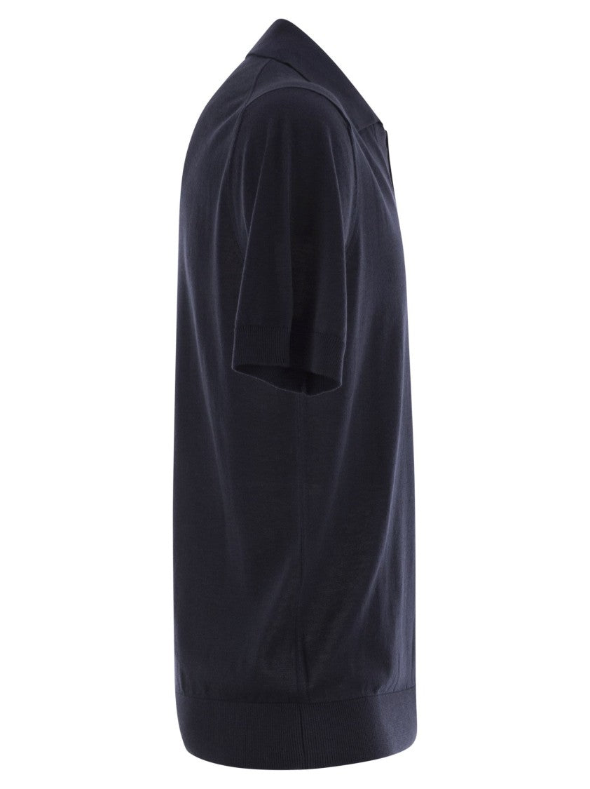 Peserico Polo Shirt In Pure Cotton Yarn