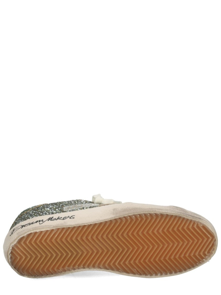 Golden Goose Glittery Textured Star Low Sneakers