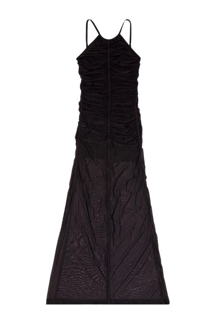 Diesel Ruched Design Dress In Multicolor Stretch Fabric