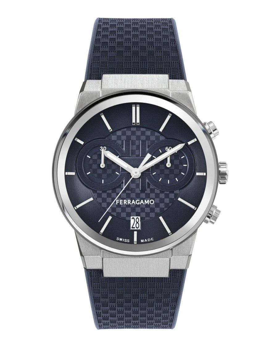 Ferragamo Sapphire Chrono Silicone Watch