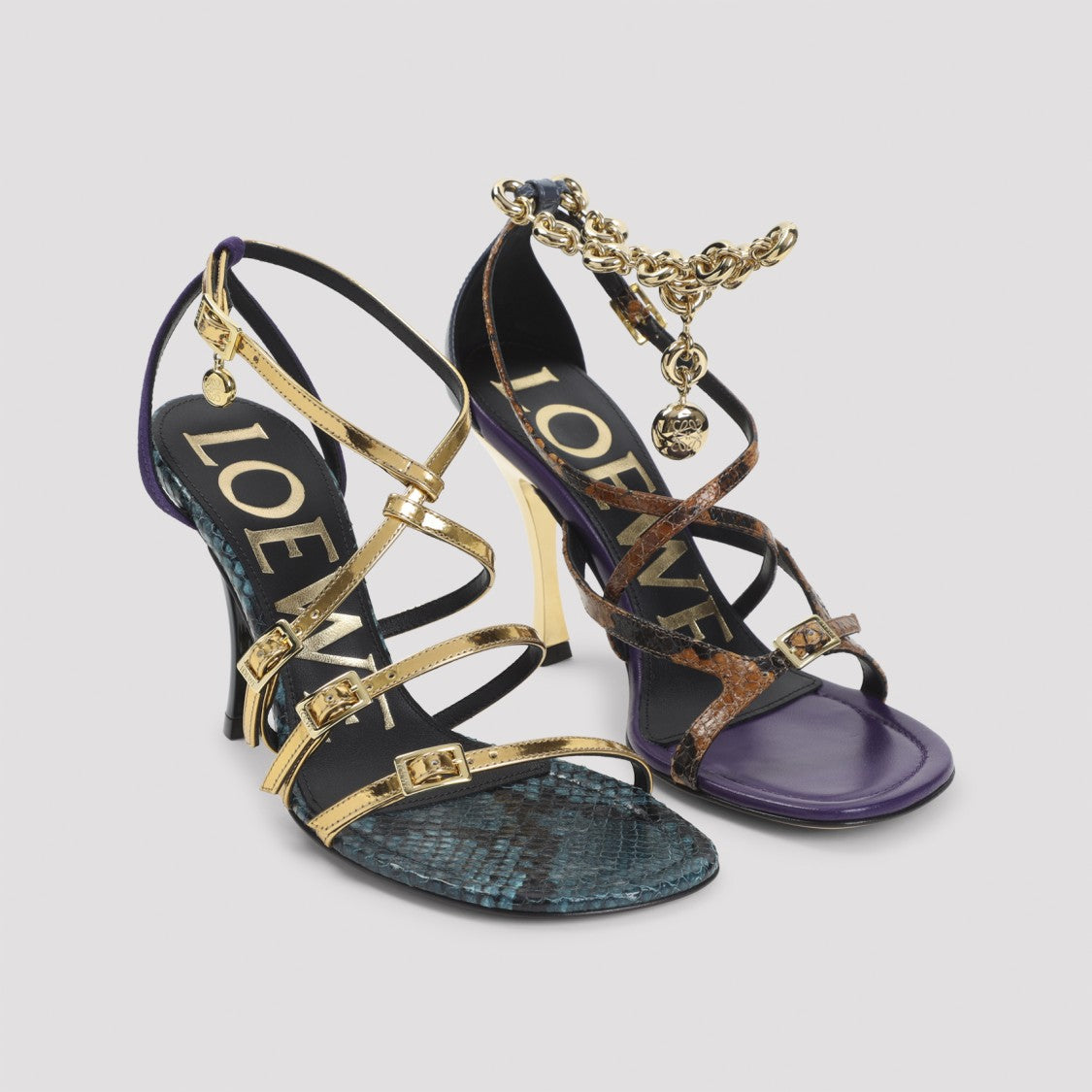 Loewe New Comic 90 Multicolor Goatskin Sandals
