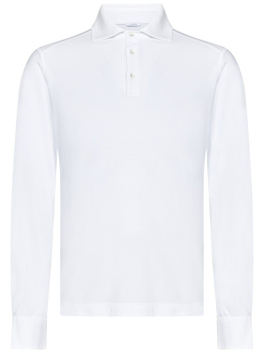 Malo White Cotton Jersey Polo Shirt