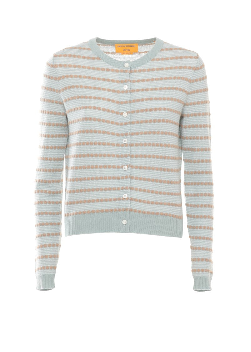 Guest In Residence Light Blue Jane Striped Cardigan