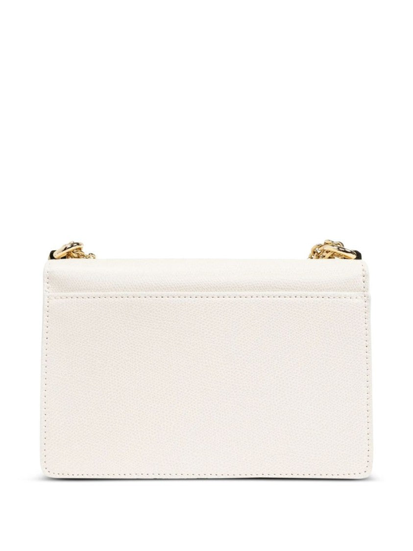 Furla Structured White Leather Shoulder Bag