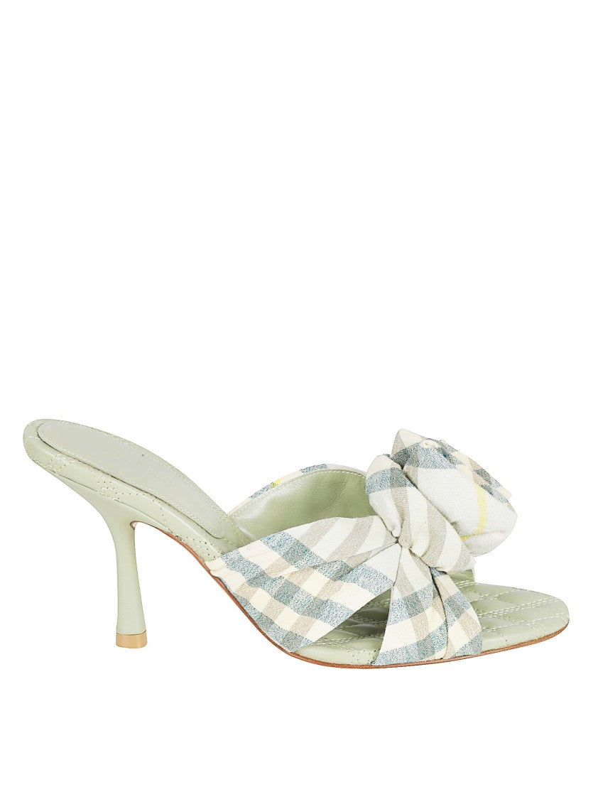 Burberry Open-Toe Heels With Knotted Bow Detail