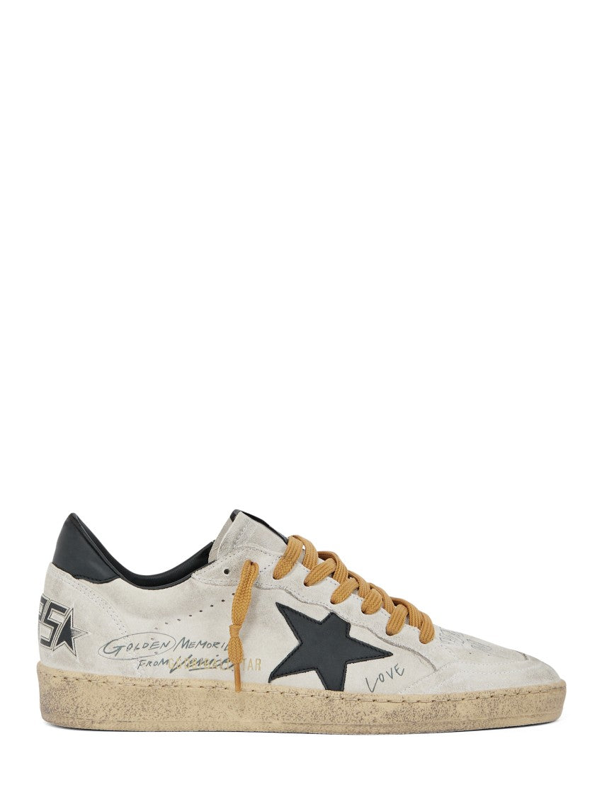 Golden Goose Suede-Upper Sneakers With Leather Star
