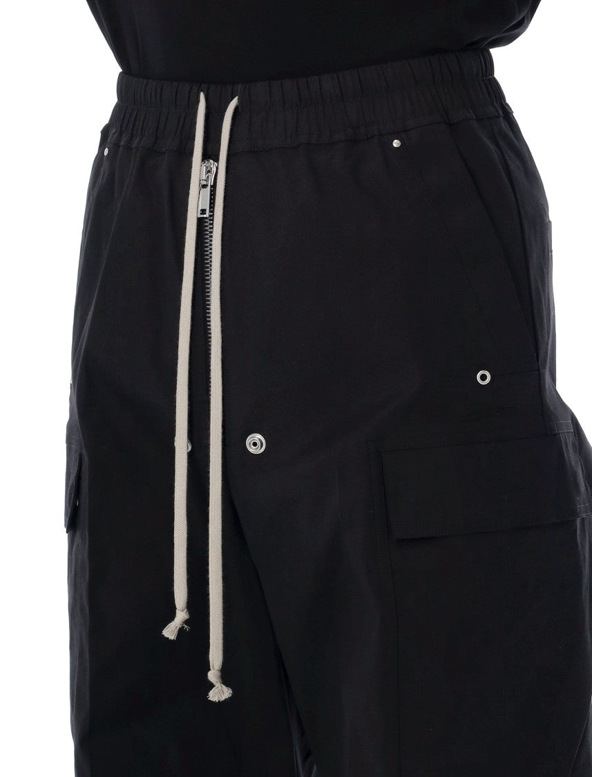 Rick Owens Cargobelas Black Oplin Pants