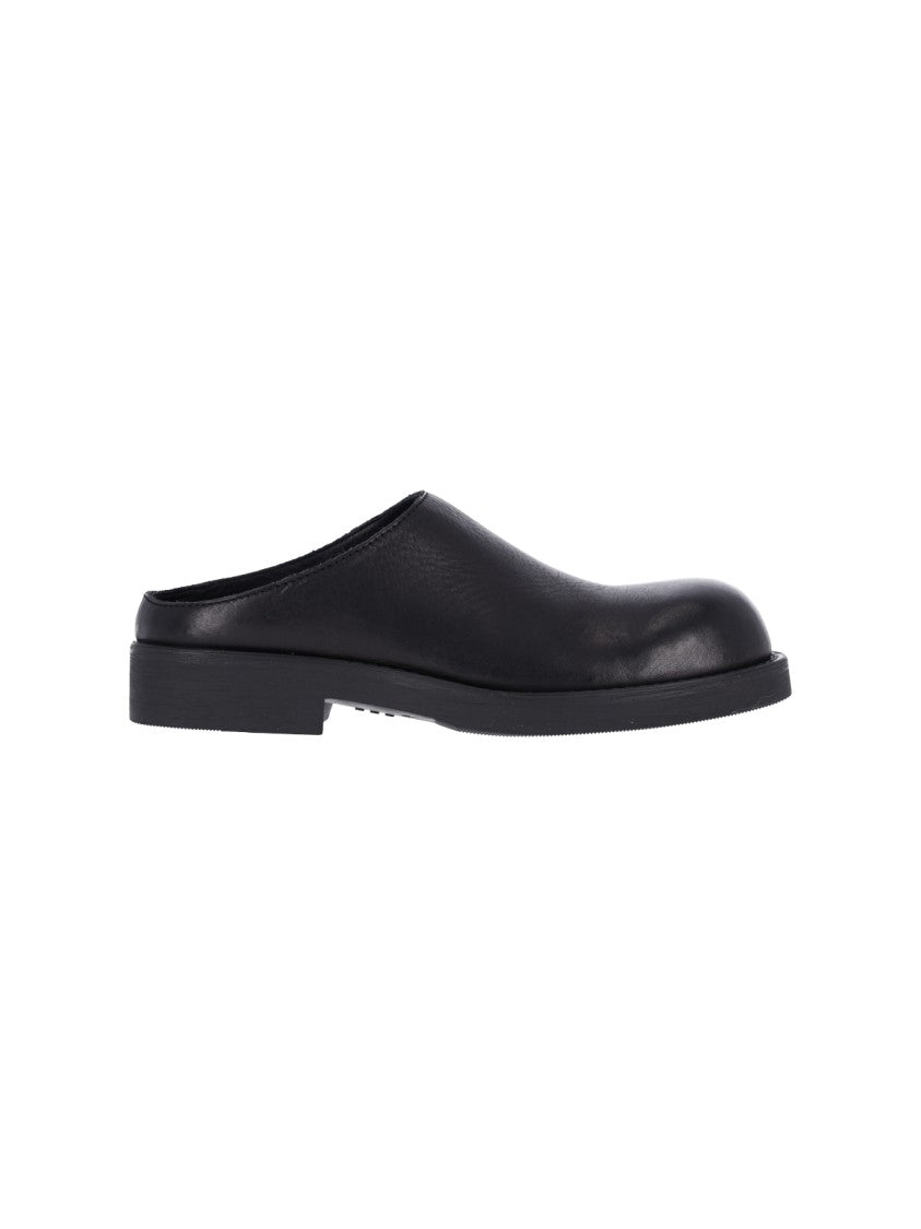 Mm6 By Maison Margiela Black Leather Biker Mules
