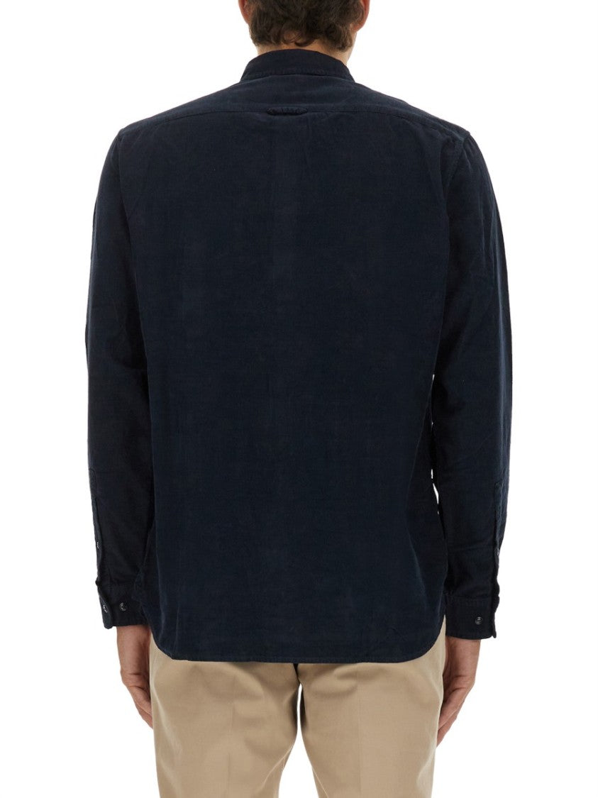Woolrich Long-Sleeved Cotton Shirt With Classic Collar