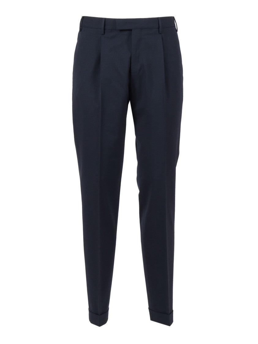 Pt01 Tailored Trousers With Single Pleat