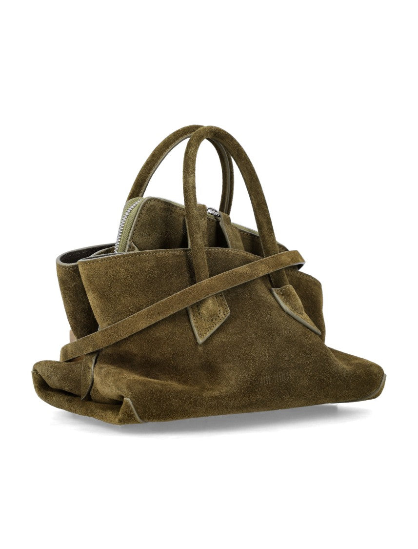 The Attico Suede Top Handle "La Passeggiata Mini" Bag