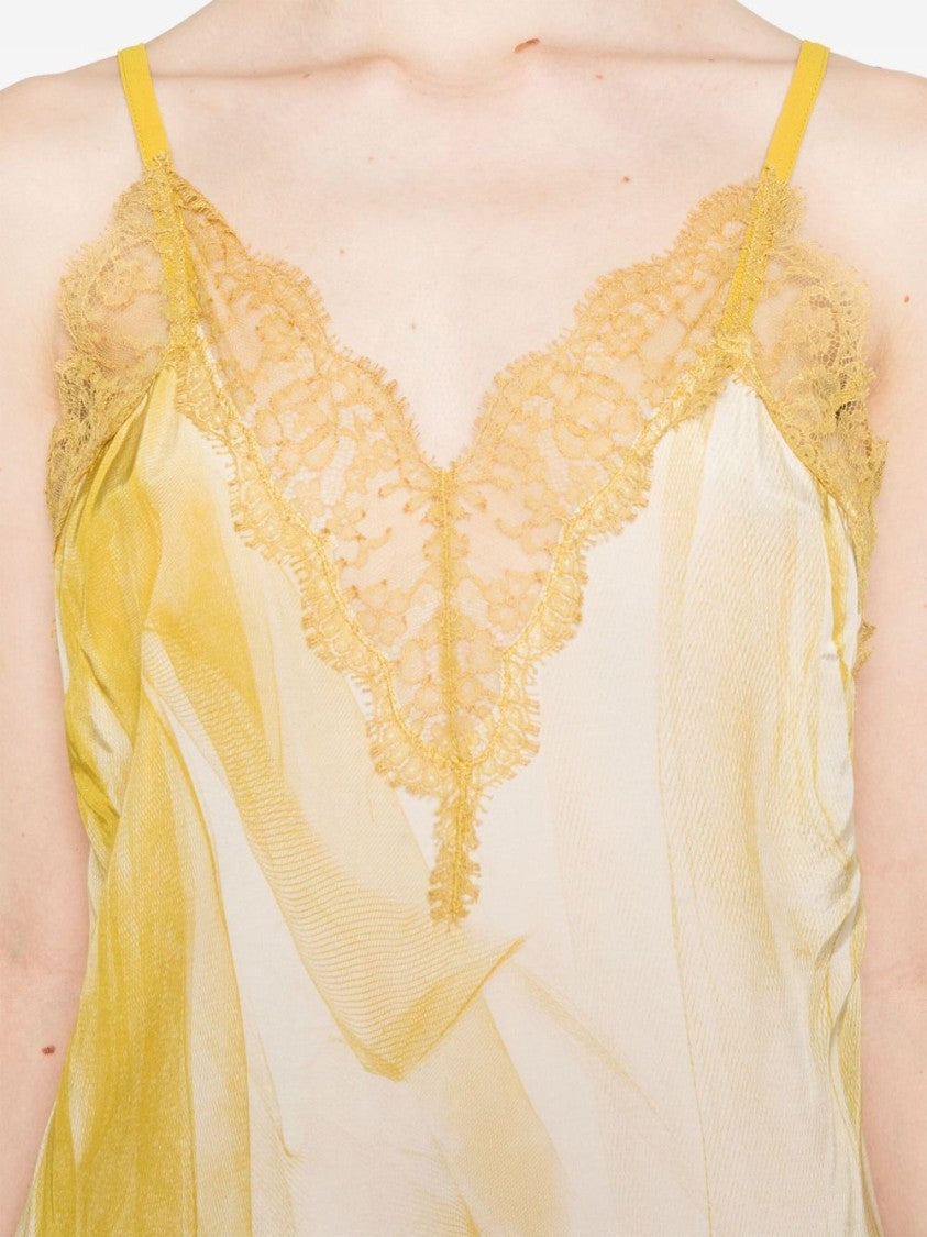 Elisabetta Franchi Citron Pale Yellow Maxi Dress