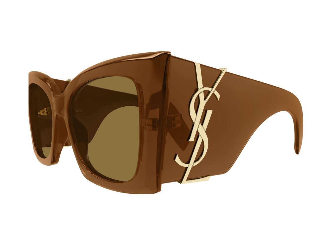 Saint Laurent Gold Sl M119 Blaze Tortoiseshell Acetate Oversized Square Sunglasses