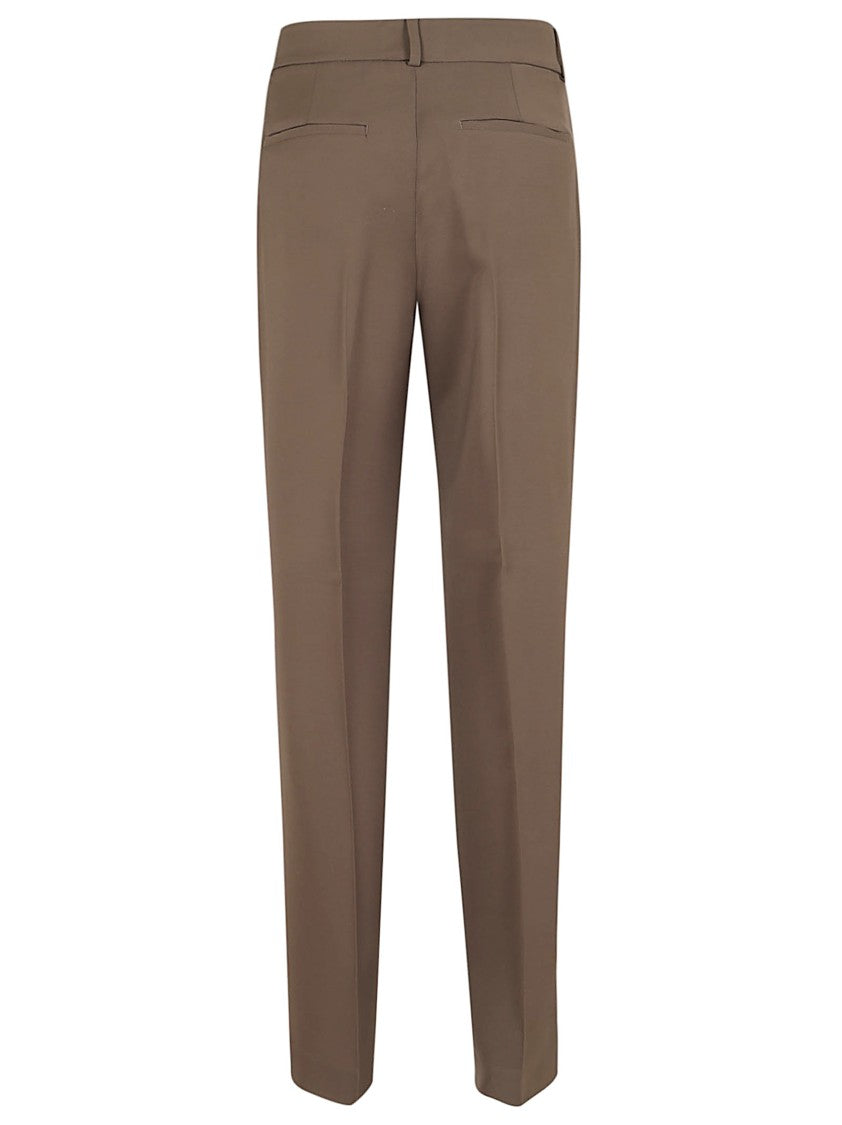 Peserico Tailored Wide Leg Trousers With Slimming Center Pleat