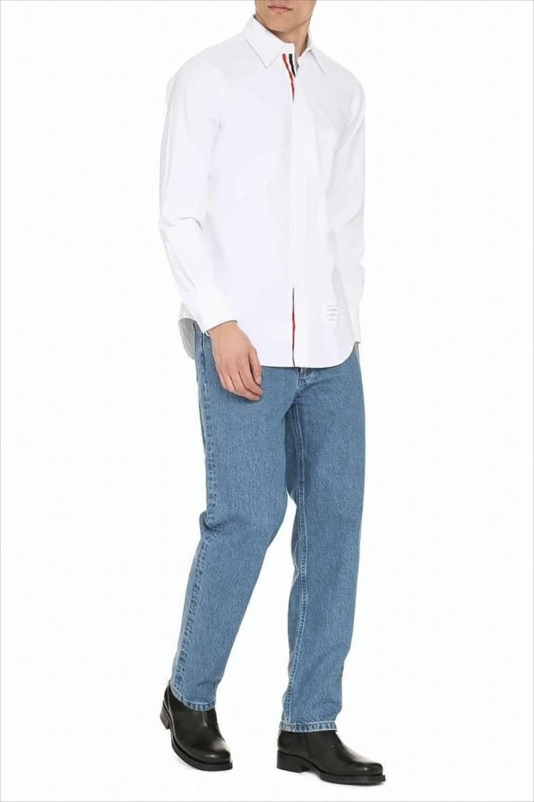 Thom Browne Classic Button-Down Long-Sleeve Shirt With Tailored Fit