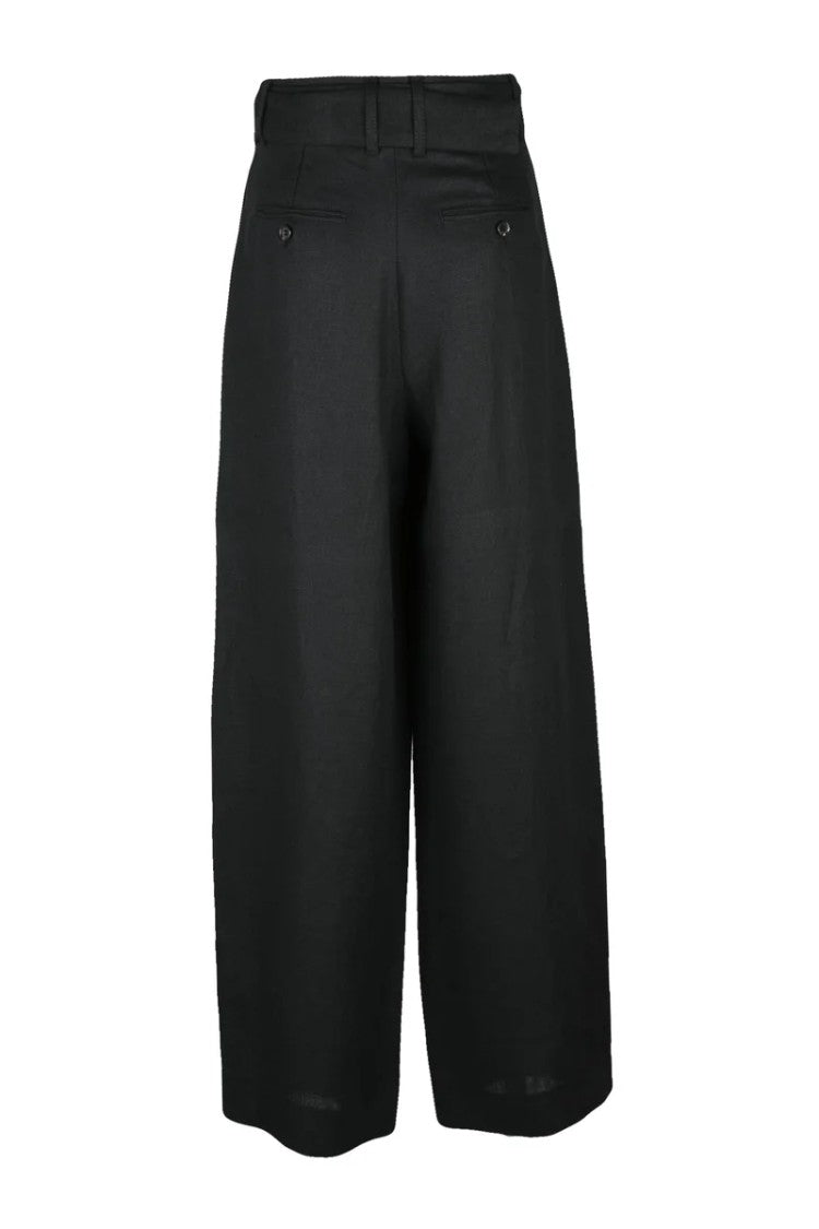 Max Mara Linen Trousers - Black