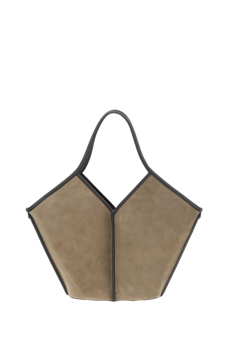 Hereu Grey Calella Suede Suede Leather Tote Bag