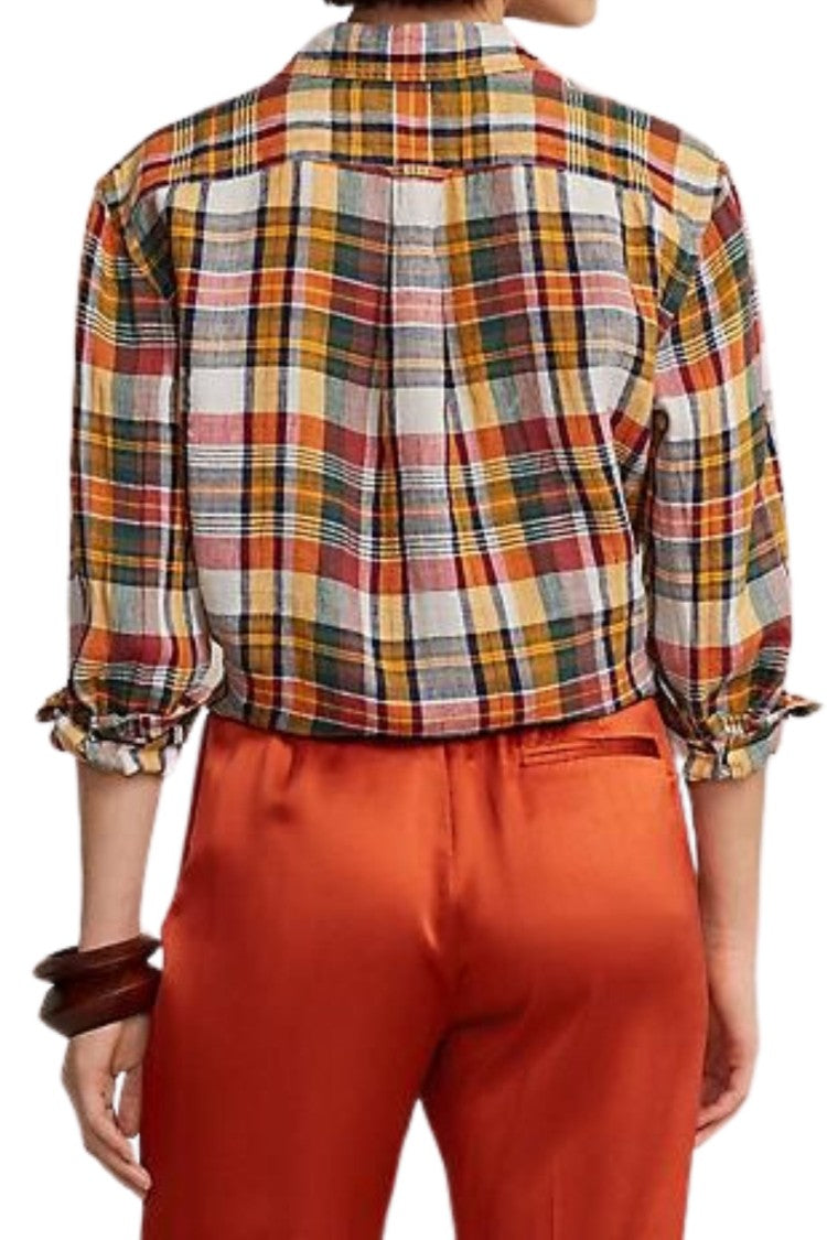 Polo Ralph Lauren Lightweight Linen Shirt With Classic Plaid Pattern