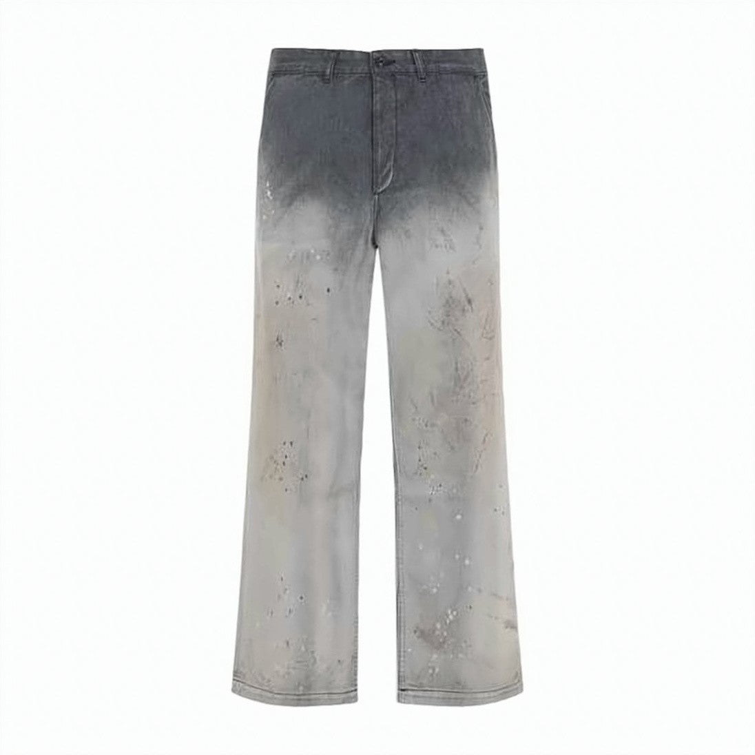Our Legacy Gradient Fade Straight-Leg Pants With Distressed Detailing