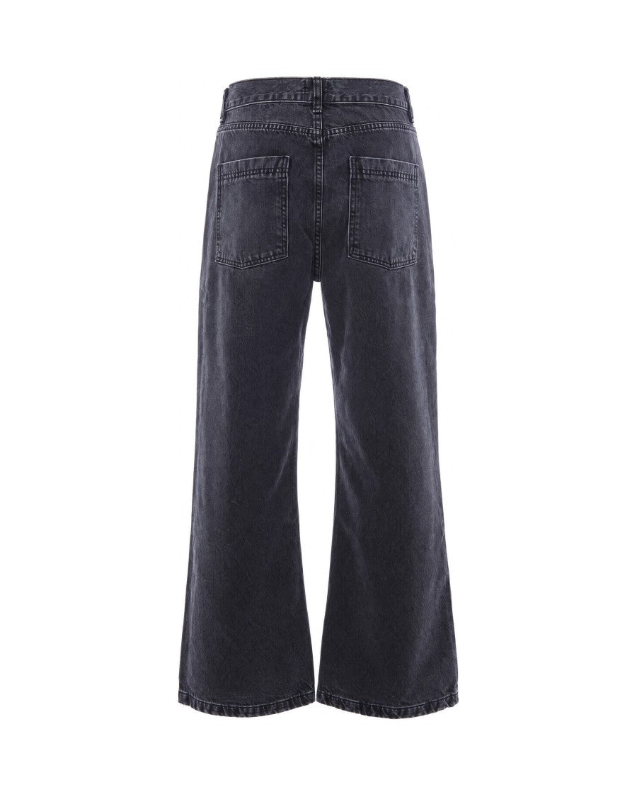 Arte Antwerp Black Wide-Leg Five-Pocket Denim Jeans