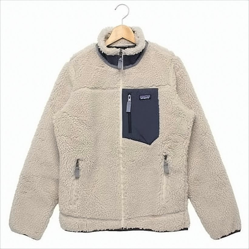 Patagonia Textured Fleece Jacket With Contrasting Chest Pocket