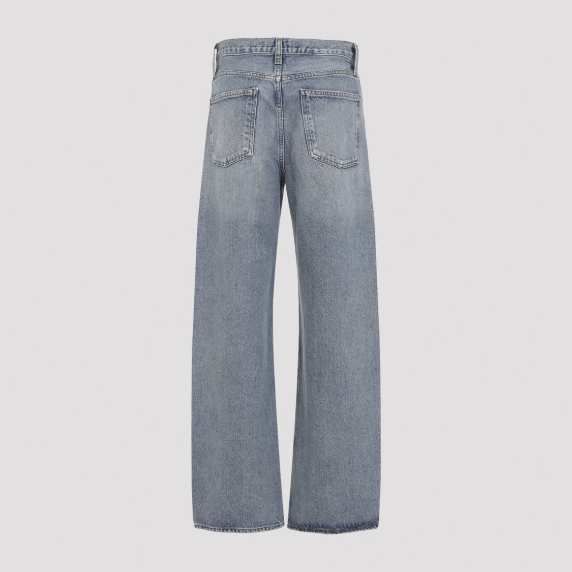 Agolde High-Waisted Straight-Leg Jeans With Subtle Distressing