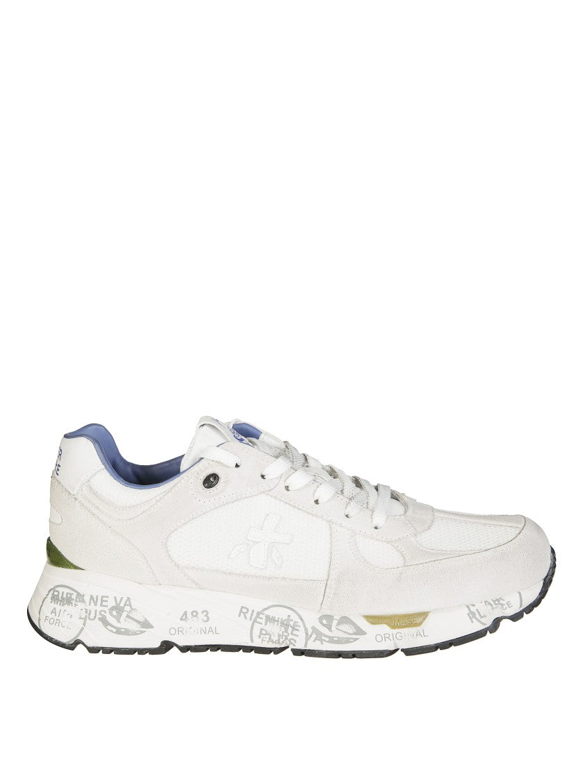 Premiata White Sneakers With Printed Sole