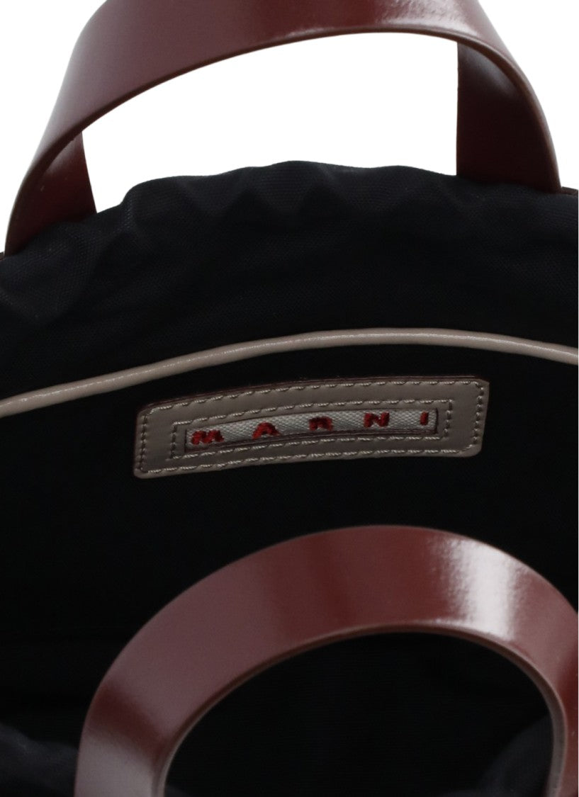 Marni Museo Mini Handbag With Contrasting Handles And Adjustable Strap