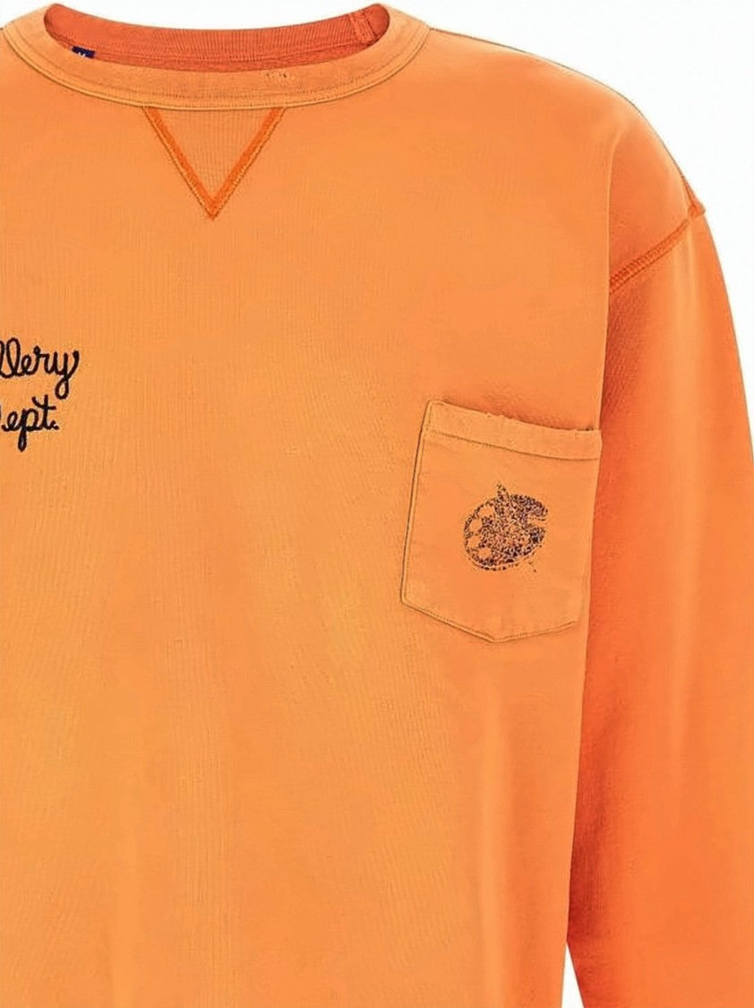 Gallery Dept. Vibrant Orange Long Sleeve Sweatshirt With Graphic Accents
