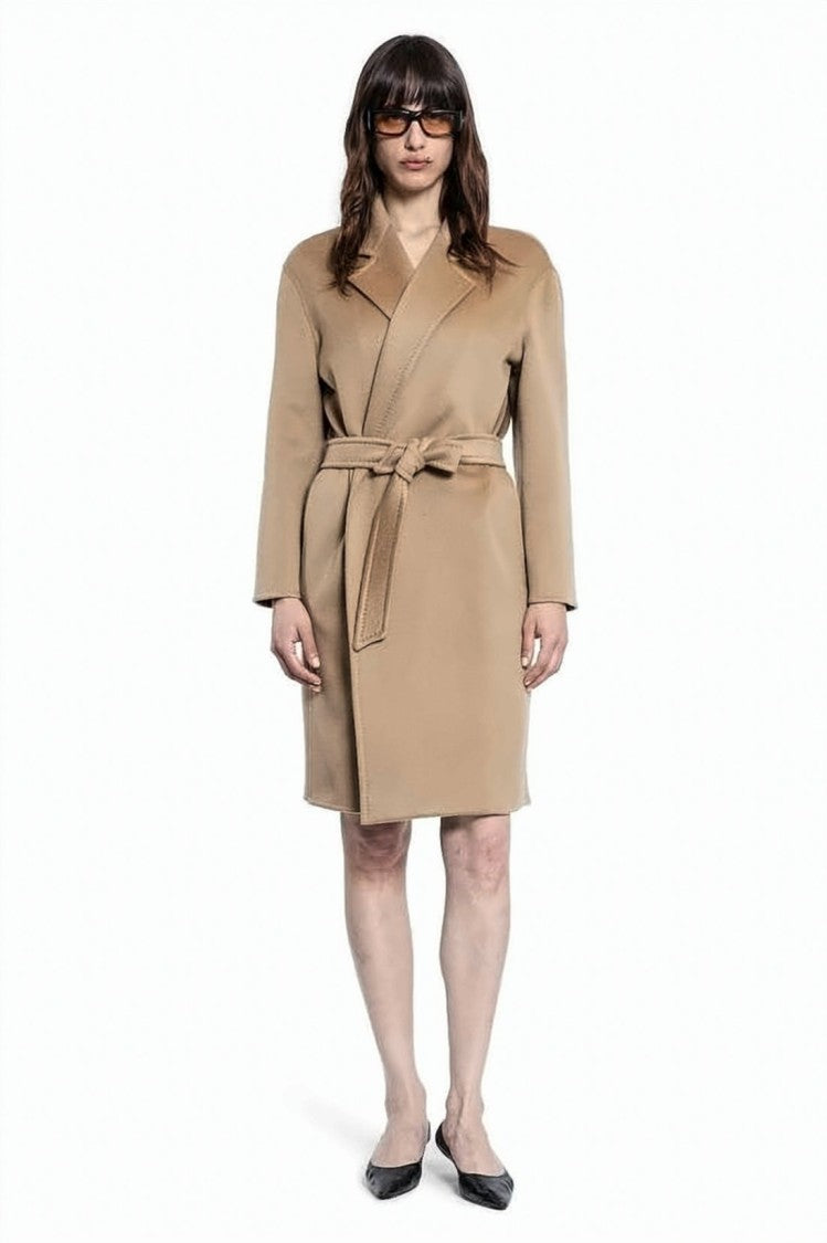 Max Mara Knee-Length Cashmere Coat With Tailored Fit