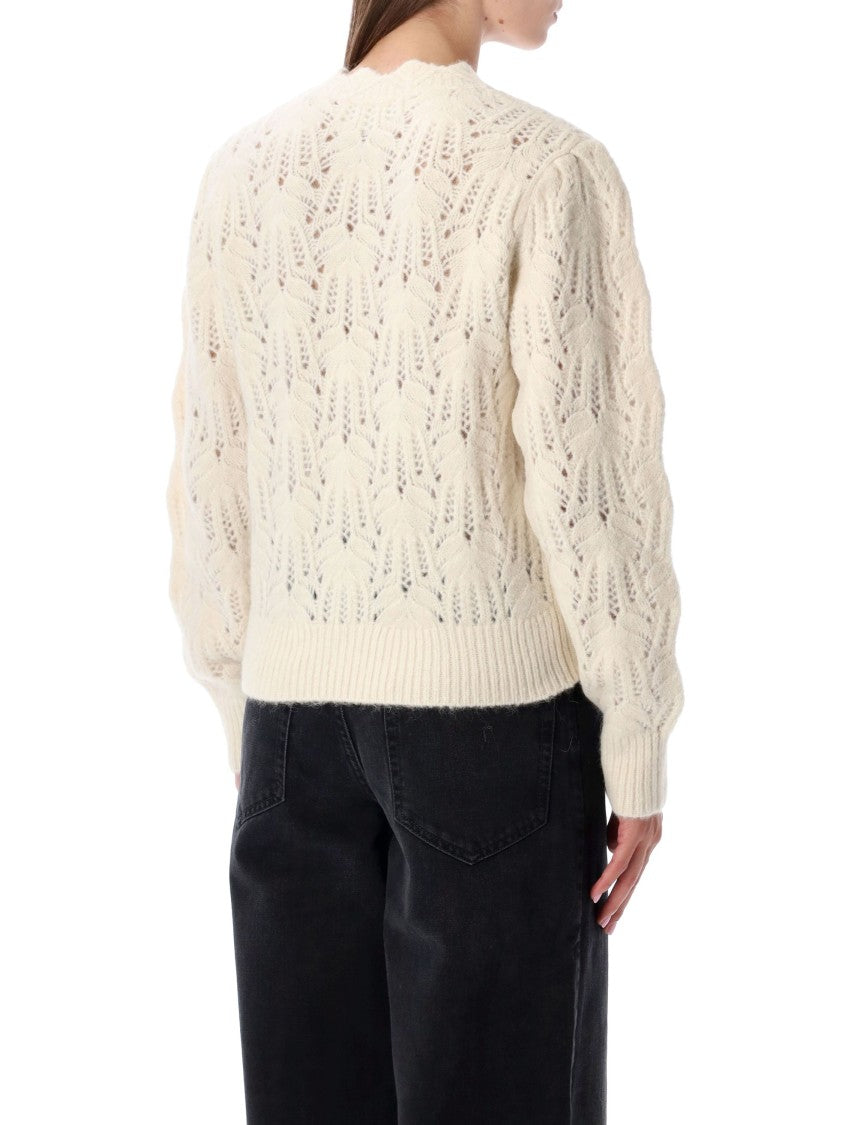 Isabel Marant Étoile Ivory Lace Knit Cardigan