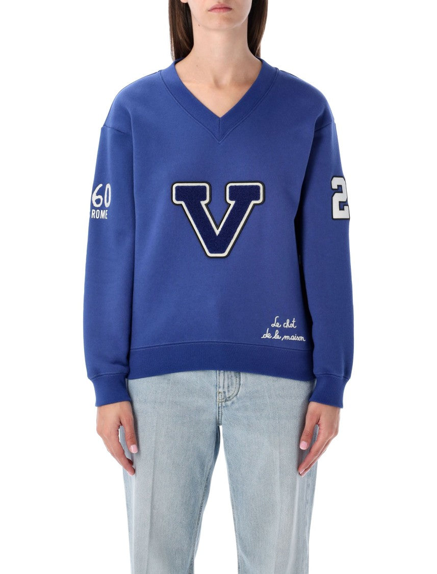 Valentino Garavani Crew Neck Fleece Cat Sweatshirt